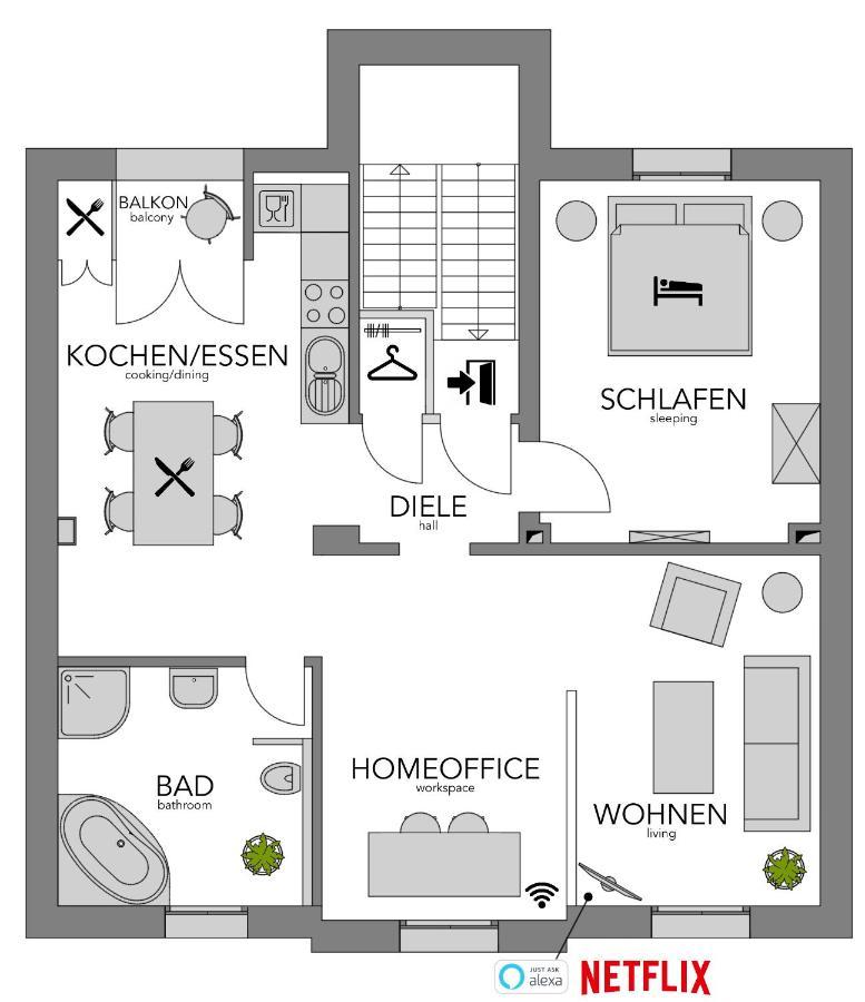 Secret Hideaways Boho Artstudio Mit Smarthome Nahe City L Messe L Hbf Duisburgo Esterno foto